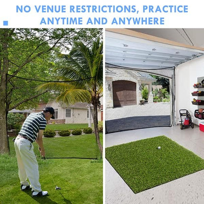 Amazgolf Golf Net,10Ft,15Ft,20Ft,25Ft, 30Ft, 40Ft Golf Practice Net,Sports Practice Barrier Net, Heavy Duty Ball Netting Golf Hitting Net, DIY Ball Net,Baseball Net Hockey Net and Chipping Net - size: 10*15ft