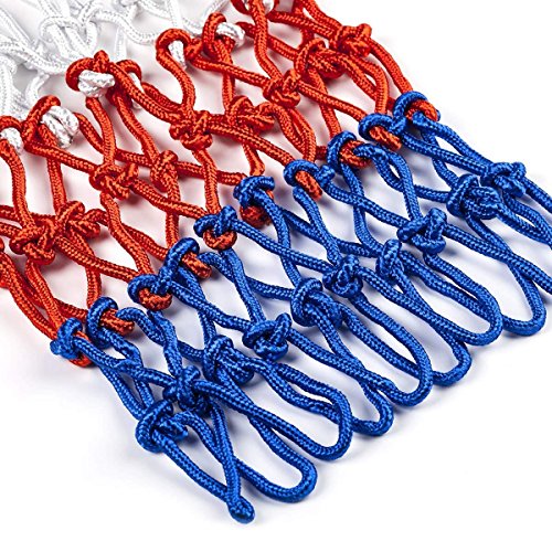Basketball net 12 Loops Replacement Thicker Ropes Weaved All Weather Bright Coloured Endurable Environment Friendly Polypropylene - color: 1 PCS Colorful