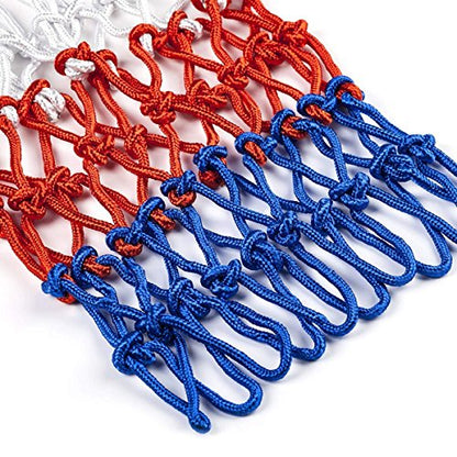 Basketball net 12 Loops Replacement Thicker Ropes Weaved All Weather Bright Coloured Endurable Environment Friendly Polypropylene - color: 1 PCS Colorful