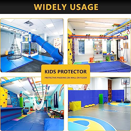 Gym Wall Padding, Basketball Court Wall Protector, Removable 2" Thick High-Density Protective Pads for Wall-Mounted Basketball Hoop, Garage, Basement, High Elasticity & Tear-Resistant