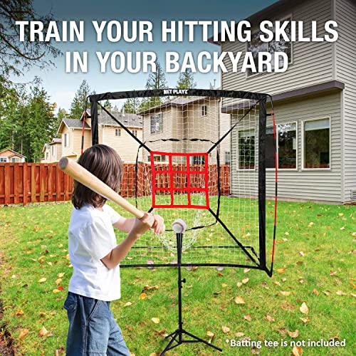 Baseball Net - Pitching Net/Hitting Net Batting Practice, Training Tools - Baseball Gifts for Kids, Children & Teens,Black