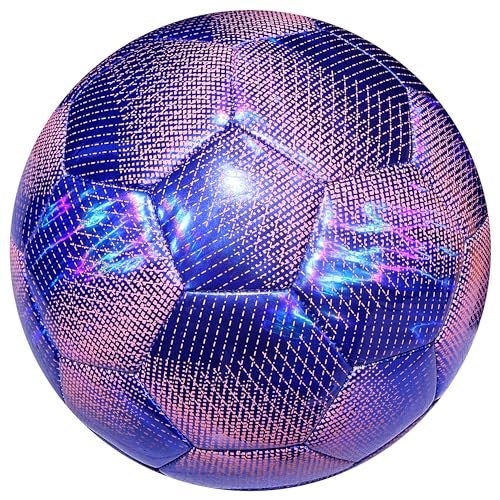 EVZOM Futsal Ball,Futsal Soccer Ball Size 4 for Adult Indoor Training(Purple)