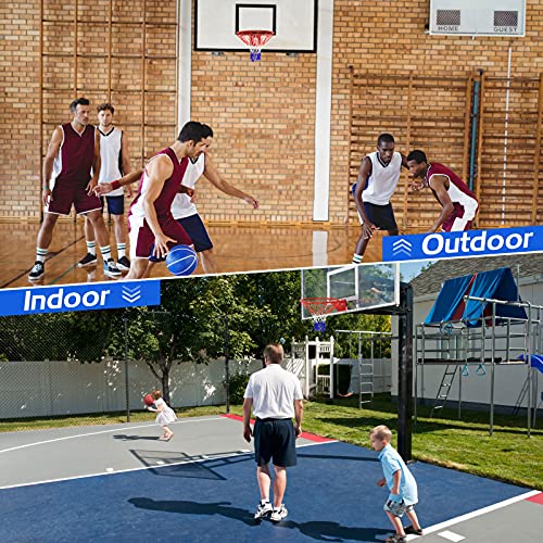 Goplus Replacement Basketball Rim Net, 18inch Portable Basketball Hoop Wall Door Mounted Indoor Outdoor Hanging Outside