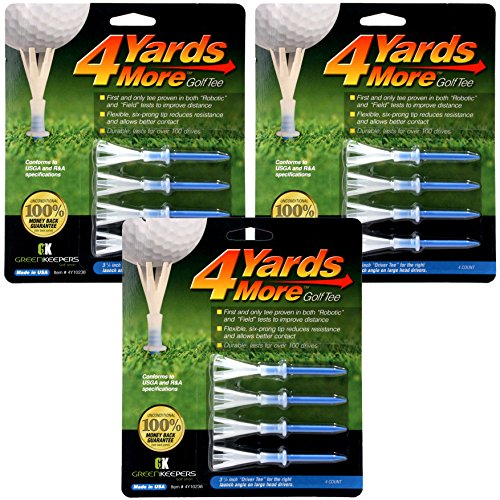 4 Yards More Golf Tee (3 1/4") 3 Pack (12 Tees)