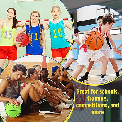 Jerify 12 Pack Official Size Rubber Basketballs for Kids Child Junior Youth Indoor Outdoor Sports Basket Balls with Pump Back to School Student Gifts Operation Christmas Bulk Items - size: Size 6, 28.5"
