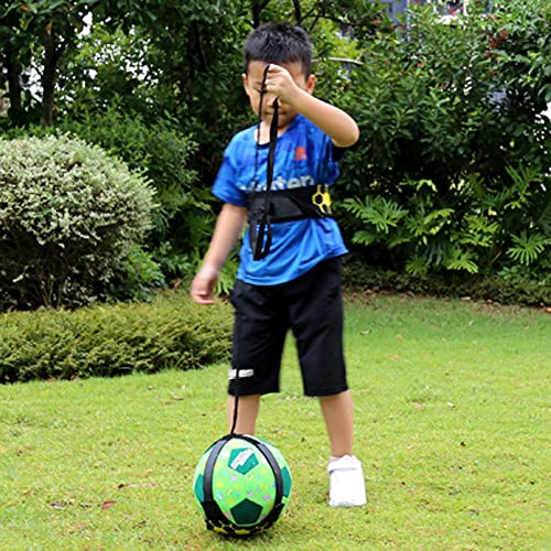Kaxich Football Kick Trainer, Adjustable Soccer Training Waist Belt Flexible Football Practice Equipment for Football, Volleyball, Rugby, Indoor and Outdoor, Children and Adults, 3 4 5 Balls