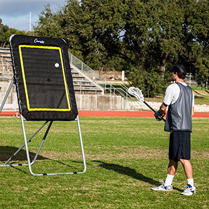 Champion Sports Deluxe Lacrosse Target: Ball Return Bounce Back Net Set for Professional, College and Grade School Training & Drills - style: Deluxe Rebounder (3' x 4')