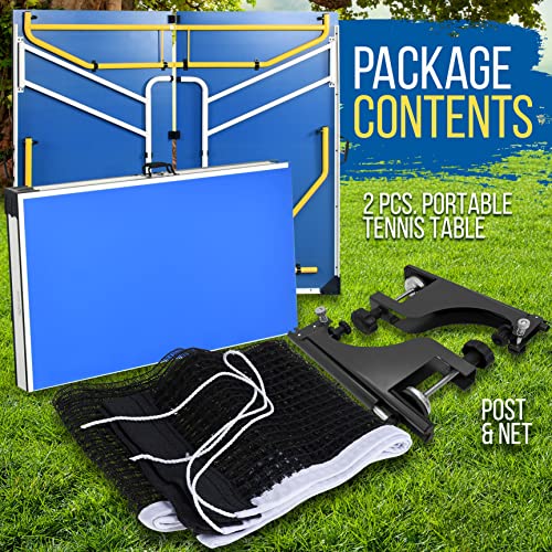 SereneLife 4in1 Multi Game Table, 48” Sports Arcade with Accessories, Ping Pong, Air Hockey, Pool Billiards, Soccer Foosball All in One, for Indoor and Outdoor, Family, Kids and Adults