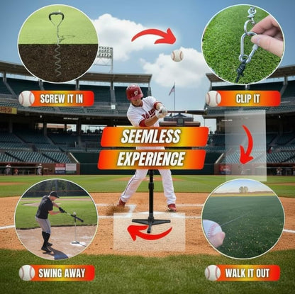 Baseball & Softball Swing Trainer – Practice Your Swing in The Backyard with a Real Ball & Get 50 Feet of Flight Feedback Ages
