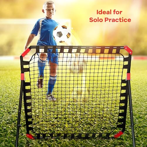 NET PLAYZ Soccer Rebound Net Rebounder Skill Training Gifts, Aids & Equipment for All Ages-Kick-Back/Perfect Storage