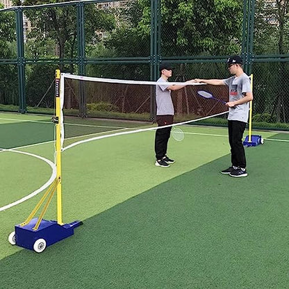 Outdoor Replacement Badminton Court Set for Tennis and Volleyball, Adults Badminton Pole with 20feet Net for Backyard Driveway (Blue H 1.55) - size: H 1.55