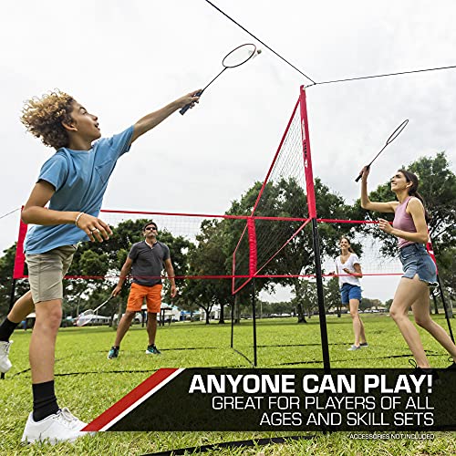 EastPoint Sports 4-Way Volleyball - size: ADJUSTABLE HEIGHT - Adjusts from 61'' to 85''