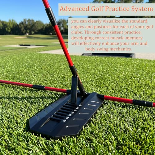 WIGERLON Premium Golf Alignment Stick Holder - Blue Brick Golf Swing Path Trainer & Alignment Tool,Swing Trainer Practice Teaching Aid Driving Range for Aiming, Putting, Swing