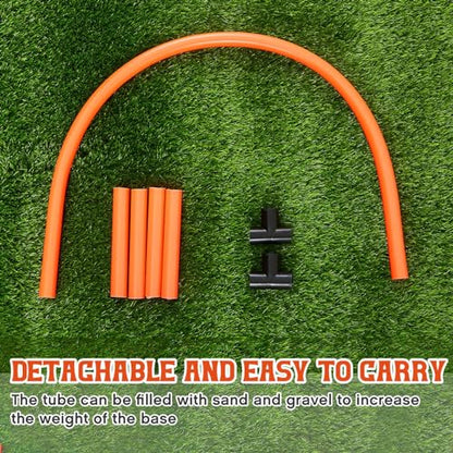Foilswirl 6 Pcs Indoor Training Arches with Removable Base Soccer Passing Arcs Turf Arches Indoor Soccer Training Equipment Footwork and Kicking Drills for Football Basketball Practice