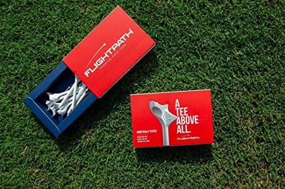 Flightpath Diamond Golf Tees – Patented Design to Reduce Spin for Long, Straight Drives – Low-Friction Long Tees, Robotically Tested for Ball Spin – USGA Approved Performance - size: 3.25", style: Pack of 8