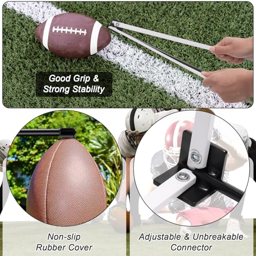 Football Kicking Tee Holder, Metal Football Kicking Stand for Field Goal Kickers Tee Stand, Foldable Field Goal Place Kicks Holder for Kickoff