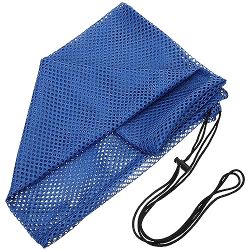 ibasenice Mesh Storage Bag for Basketball Soccer Draw Design Durable Sports Back for Gym School Recreation Holds - color: Blue