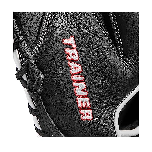 Wilson Trainer Baseball Gloves - Black/Red - style: First Base
