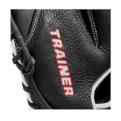 Wilson Trainer Baseball Gloves - Black/Red - style: First Base