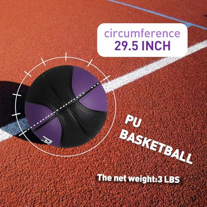Size 6/7 Weighted Training Basketball (2.2/3/3.3 lbs) - Heavy Indoor/Outdoor Basketball for Dribbling, Passing, Rebounding & Skill Development