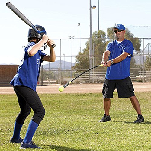 SKLZ Hitting Stick Batting Swing Trainer for Baseball and Softball, One-on-One Coaching Tool for Ball Contact, Hand-Eye Coordination, and Bat Speed - style: Softball Swing Trainer