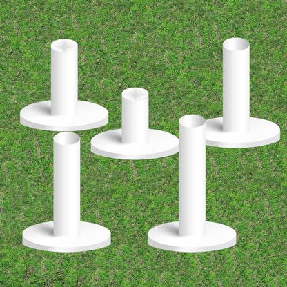 FINGER TEN Golf Rubber Tee Driving Range Value 5 Pack for Indoor Outdoor Practice Mat, Tee Adaptor Size 1.5’’ 2.0’’White Black Tee Holder Set for Hitting Mats - style: White 5 Pack(1.5, 2.0, 2.75, 3, 3.13)