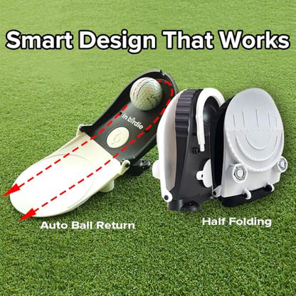 In birdie Putting Trainer – Indoor Golf Putting Aid with 3 Practice Modes (Uphill, Downhill, Straight) – Micro Target Design for Accuracy – Portable & Foldable Golf Training Equipment for Home, Office