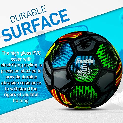 Franklin Sports Mystic Soccer Balls - Soccer Ball and Air Pump Sets - Multiple Size Soccer Balls - Soft Cover - Perfect for Kids and Adults - size: Size 4 - Ages 8-12
