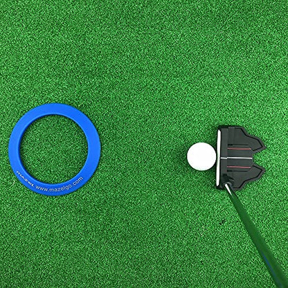 MAZEL Golf Putting Cup/Ring for Training Aid Indoor & Outdoor - All-Direction Practice Hole Putting Accuracy Trainer - color: Blue Ring