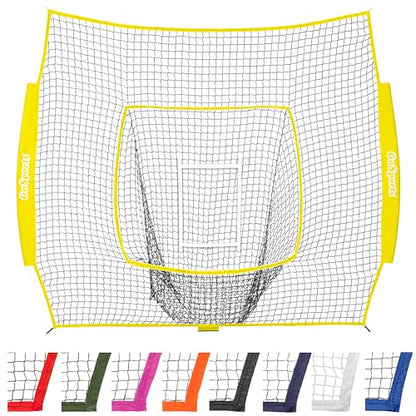 GoSports Replacement 7 x 7 ft Baseball Net - NET ONLY - Frame NOT Included - Choose Your Color - color: Yellow