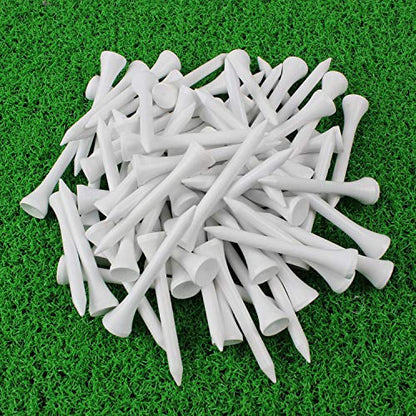 Crestgolf Professional 2 1/8" Deluxe Wood Golf Tees 100pcs - color: White