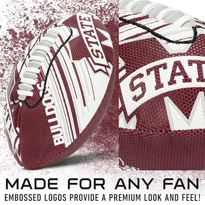 Franklin Sports NCAA Football - Youth Mini Football - 8.5" SPACELACE Easy Grip Texture - Perfect for Kids
