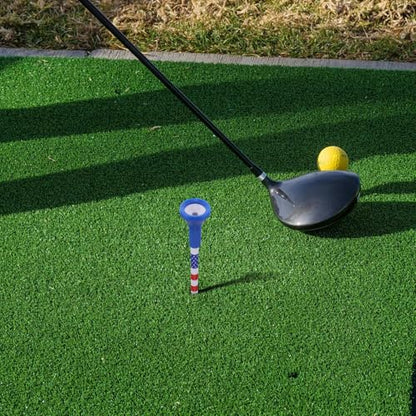 30pcs Tri-Color Unbreakable Golf Tees 83mm Soft Rubber Sleeve Sturdy Driving Range Practice Training Tees for Pros and Beginners Indoor Outdoor Golf