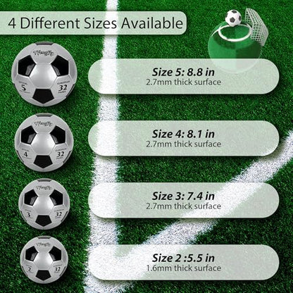 Soccer Ball Size 3 with Pump Needle, Size 3 Trainning Classic White Black Thicker PU Tight Weaved Suitable for Youth Boy League Game Trainning - color: Black+Silver