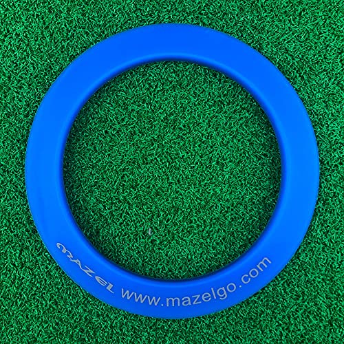 MAZEL Golf Putting Cup/Ring for Training Aid Indoor & Outdoor - All-Direction Practice Hole Putting Accuracy Trainer - color: Blue Ring