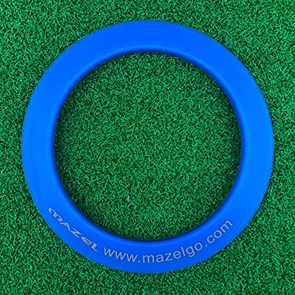MAZEL Golf Putting Cup/Ring for Training Aid Indoor & Outdoor - All-Direction Practice Hole Putting Accuracy Trainer - color: Blue Ring