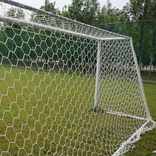 Luwint Soccer Goal Net Durable Polyester Goalie Replacement Netting (White) - size: 16 x 7 Ft