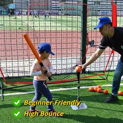 12 Pack Foam Baseballs Softballs Foam Training Ball for Kids Beginners, 9 inch Practice Baseballs Tballs, Safe Throwing, Catching and Batting Practice - color: Yellow