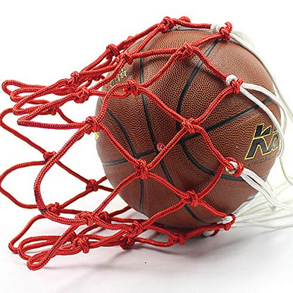 Basketball net 12 Loops Replacement Thicker Ropes Weaved All Weather Bright Coloured Endurable Environment Friendly Polypropylene - color: 1 PCS Red White