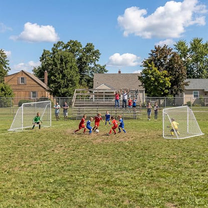 HomGarden 12'x6' Soccer Goal, Portable Football Net with Frame, Backyard Training & Outdoor Practice Goals for Adults & Kids, Easy Setup Tournament Equipment