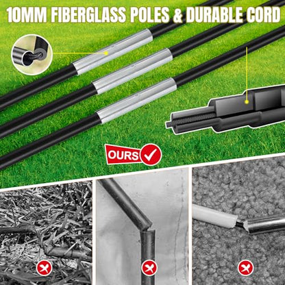 Pro-Grade Kids Backyard Soccer Goal, Tear-Resistant 5-Layer Polyester Soccer Net & 10mm Poles for Maximum Durability, 4x3ft/6x4ft/7x5ft, Pop Up Portable Soccer Training Equipment Set with Size 4 Ball - size: 7 ft x 5ft, style: Yellow