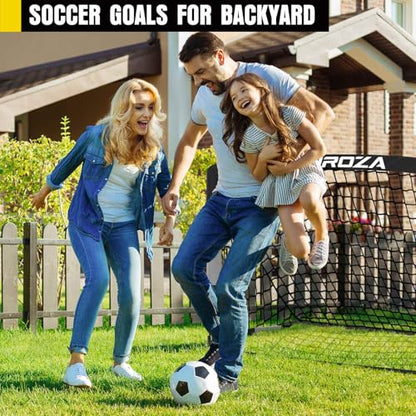 MUROZA Agility Ladder & Soccer Goal Training Set, 20ft Speed Ladder with Cones, Hurdles, Jump Rope & Parachute, Plus 2 Pack Pop Up Kids Soccer Goals with Ball & Cones for Backyard Sports Practice