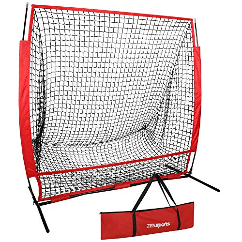 ZENY 5'x5' / 7'×7' Baseball Softball Practice Net Hitting Batting Catching Pitching Training Net with Carry Bag, Baseball Training Equipment - style: 5x5 ft