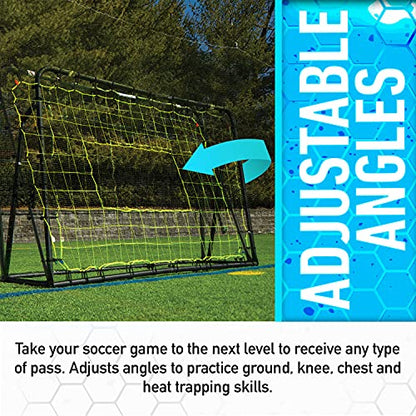 Franklin Sports Soccer Rebounder - Tournament Steel Rebounding Net - Perfect for Backyard Practice and Training - 12' x 6' & 6' x 4' - style: 6' x 4' - Black