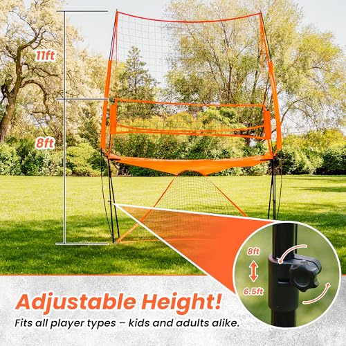 LBH® - Volleyball net for Backyard, Volleyball Training Equipment Outdoor & Indoor, Volleyball Practice Net, Trainer Equipment for Kids and Adult, Hitting Trainer nets rebounder