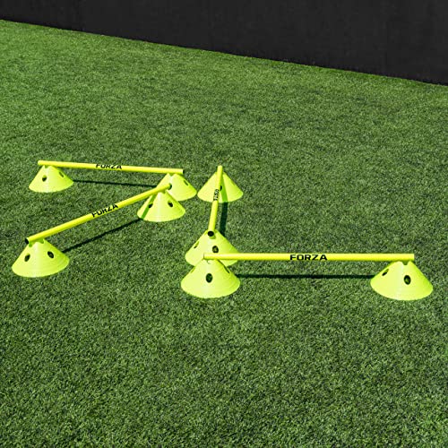 FORZA Cone & Hurdle Training Sets | Improve Your Speed & Agility Skills - Available in 3 Styles and 8 Colors - color: Yellow, style: Super Cone