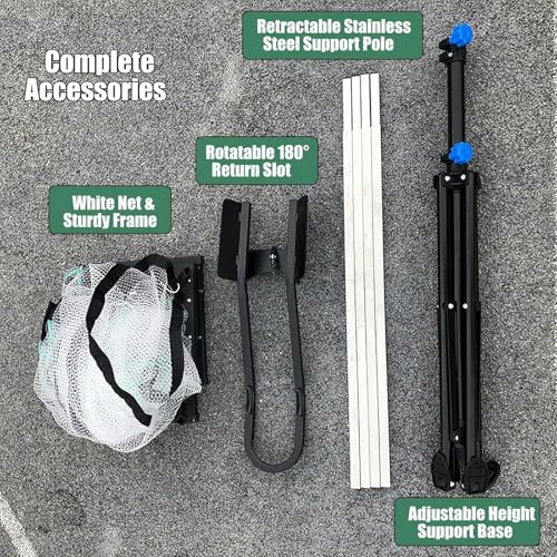 Basketball Shooting Machine Upright Foldable Return System - Portable Hoop Attachment, Adjustable Height, Easy to Carry - Perfect for Practice