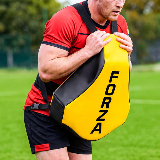 FORZA Body Rugby Tackle Pad – Hands-Free Rugby Training Shield with High-Density Foam & Weatherproof PVC Cover – Senior Contact Drill Pad, 23.5in x 20.5in x 4in