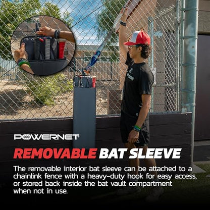 PowerNet Pro Duffle Bag, Softball Baseball Bag, Baseball Gear Bag, Baseball Bat Bag with Internal Bat Sleeves, Baseball Bags with Padded Strap & Pockets - style: Bat Vault Duffle Bag