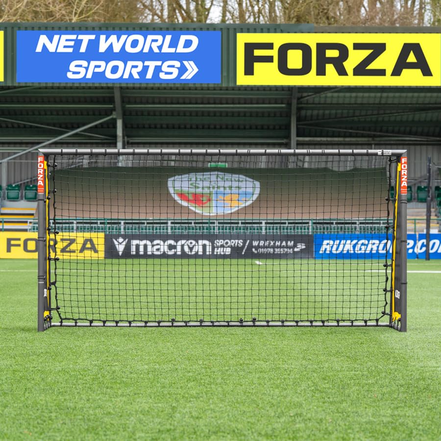 FORZA Steel42 Goal Rebounder Net Kit – Football Training Aid with Durable Double-Sided Net & Side Sheets for Solo Practice & Team Drills - Goal NOT Included - size: 8ft x 4ft